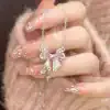 Charming Pink Bow Necklace - Image 2