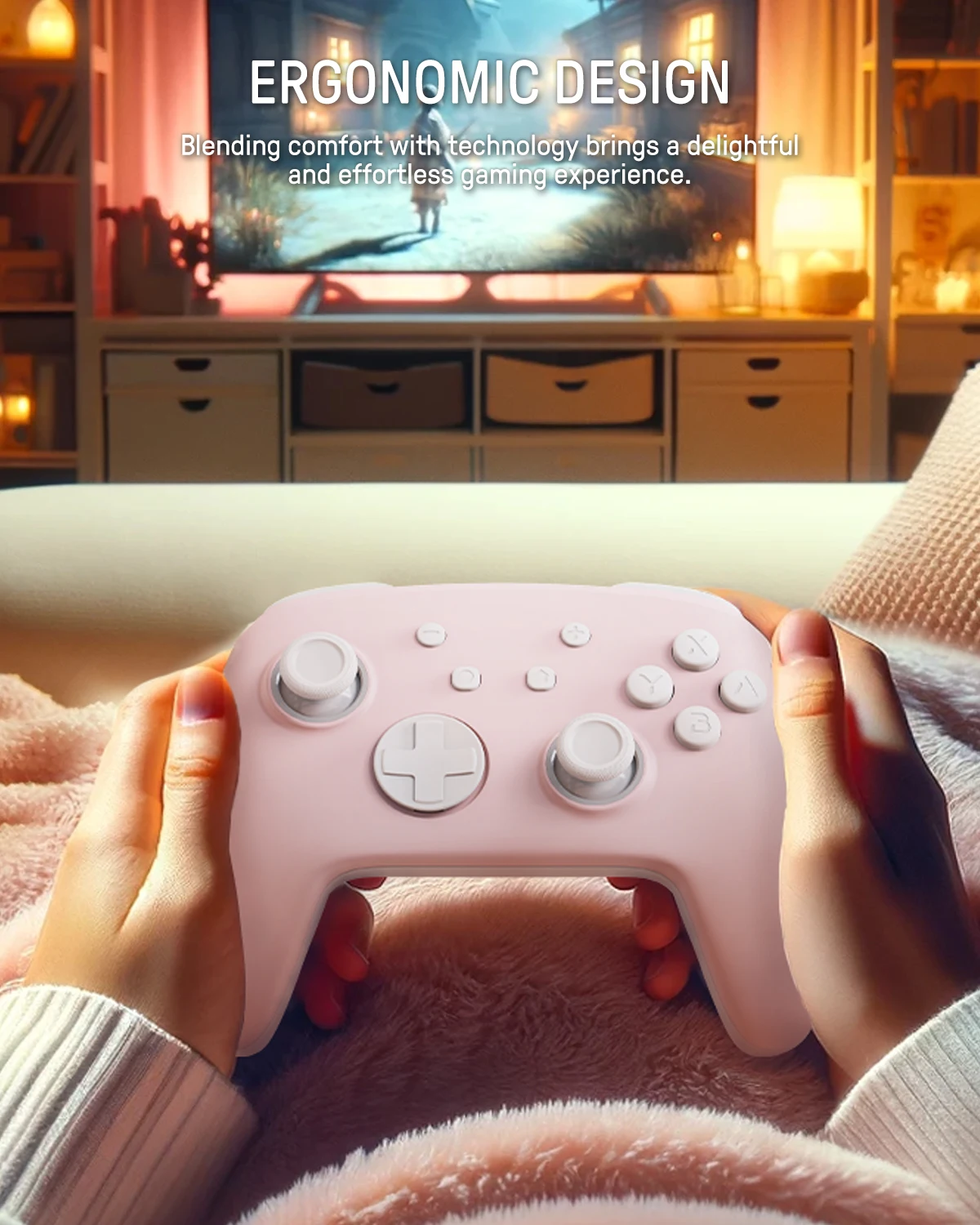 Luminous Pink Cat Paw Switch Pro Controller - Image 5