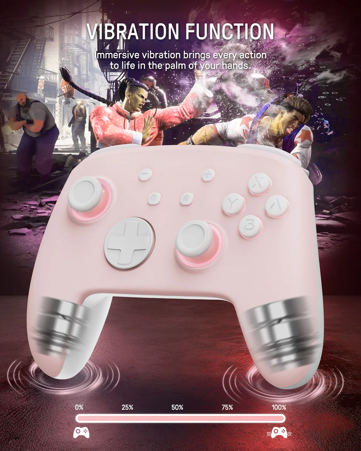 Luminous Pink Cat Paw Switch Pro Controller - Image 4
