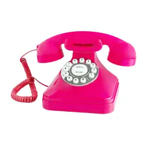 Vintage 1980's Retro Corded Phone with Flash, Redial & Ringer Control