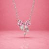Charming Pink Bow Necklace