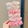 6pcs Pink Peach Blossom Scrunchie Set - Image 3