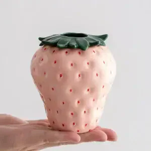 Vintage Inspired Strawberry Shaped Planter