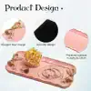 Elegant Bow Accent Resin Vanity Tray – Pastel Dessert, Jewelry & Organizer Plate - Image 2
