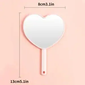 Heart-Shaped Hand Held Mirror