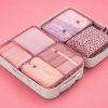 6-Piece Pink Travel Packing Cube Set