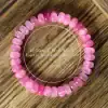 Pink Agate Bead Bracelet β Natural Stone Stretch Bracelet for Relaxation & Everyday Wear - Image 3