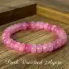 Pink Agate Bead Bracelet β Natural Stone Stretch Bracelet for Relaxation & Everyday Wear - Image 2