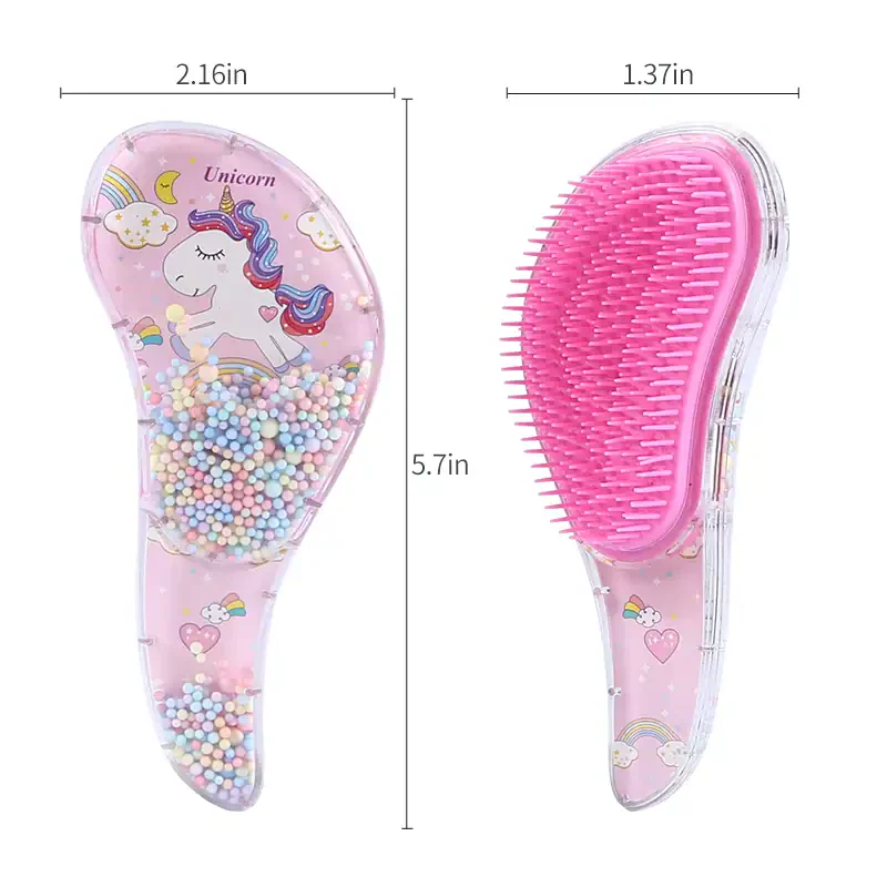 Cute Unicorn Detangling Hair Brush, Anti-Static Massage Comb