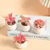 Cute Pink Artificial Succulent Minimalist Faux Plant Decor - Image 6