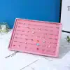 Elegant Pink Velvet Jewelry Organizer Tray - Image 4