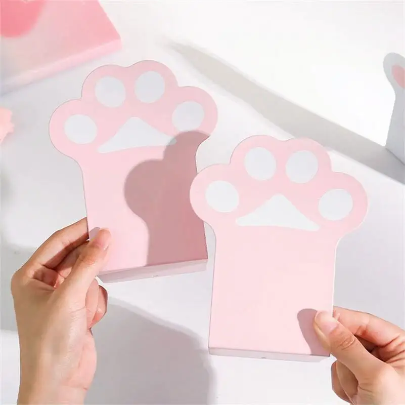 Cute Pink Paw Bookends – Non-Slip Desk Book Holder Set