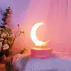 Cute Pink Moon Night Light โ Crescent LED Bedside Lamp for Cozy Glow - Image 2