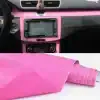 Pink Carbon Fiber Car Interior Wrap – Dashboard & Console Vinyl Sticker Sheet