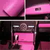 Pink Carbon Fiber Car Interior Wrap – Dashboard & Console Vinyl Sticker Sheet - Image 4
