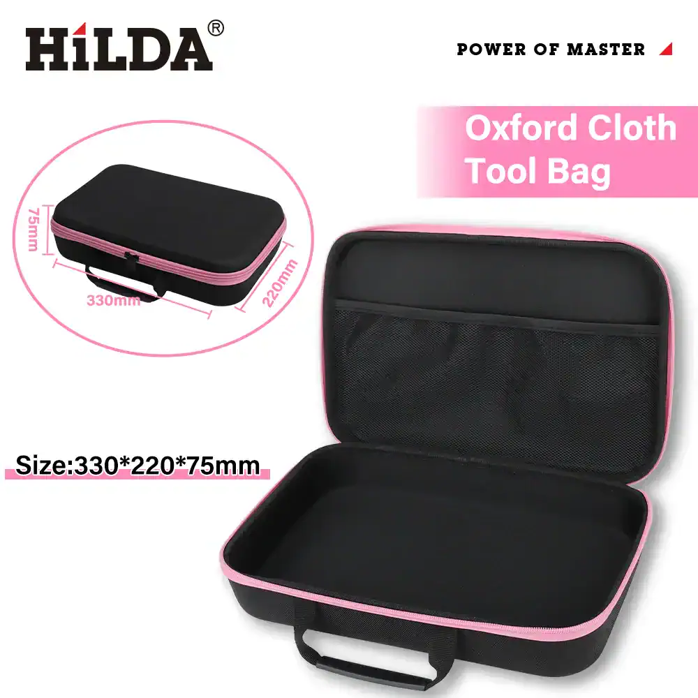 Portable Pink and Black Tool Bag
