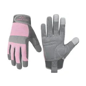Pink Work Gloves with Grip