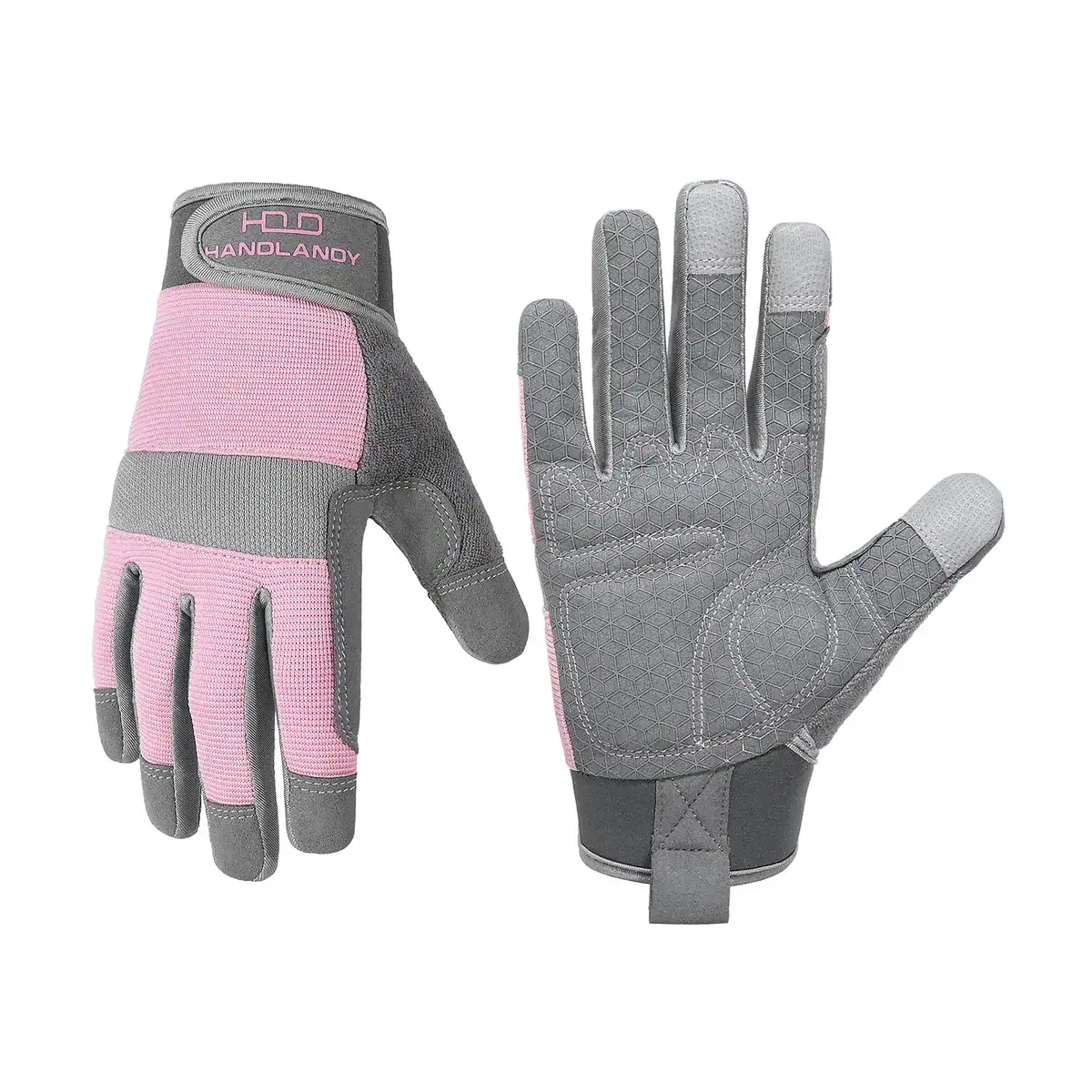 Pink Work Gloves with Grip