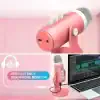 Pink USB Condenser Microphone – Studio Recording & Streaming Desktop Mic - Image 4