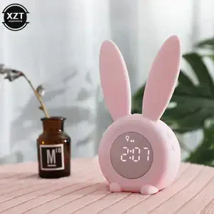 Cute Rabbit LED Digital Alarm Clock