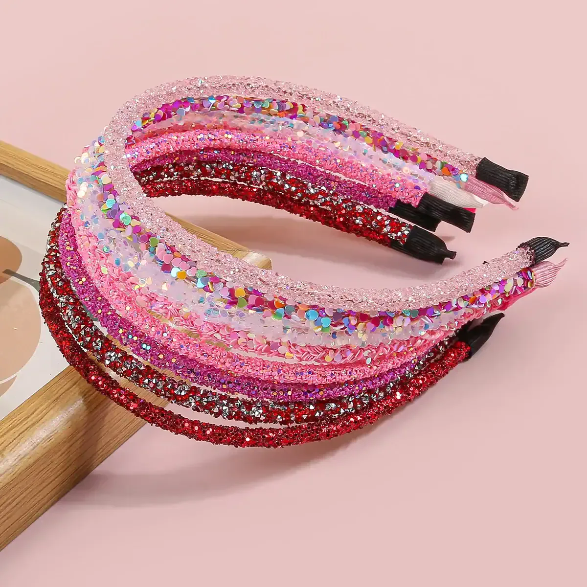8pcs Glitter Headbands