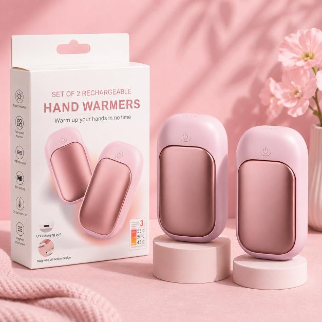 Portable Double-Sided Rechargeable Electric Hand Warmers
