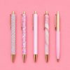 Elegant Pink Ballpoint Pen Set