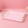 Elegant Pink Serving Tray