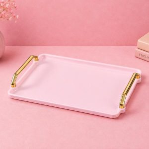 Elegant Pink Serving Tray