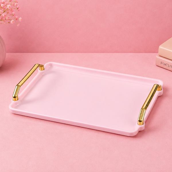 Elegant Pink Serving Tray