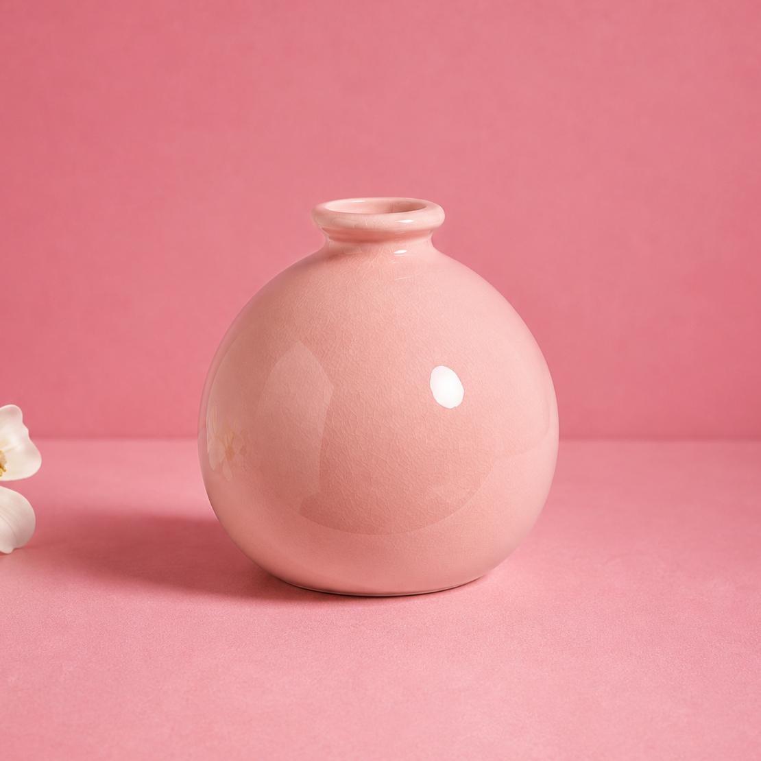 Minimalist Ceramic Bud Vase, Cute Pastel Decorative Accent