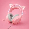 Pink Cat Ear Gaming Headset