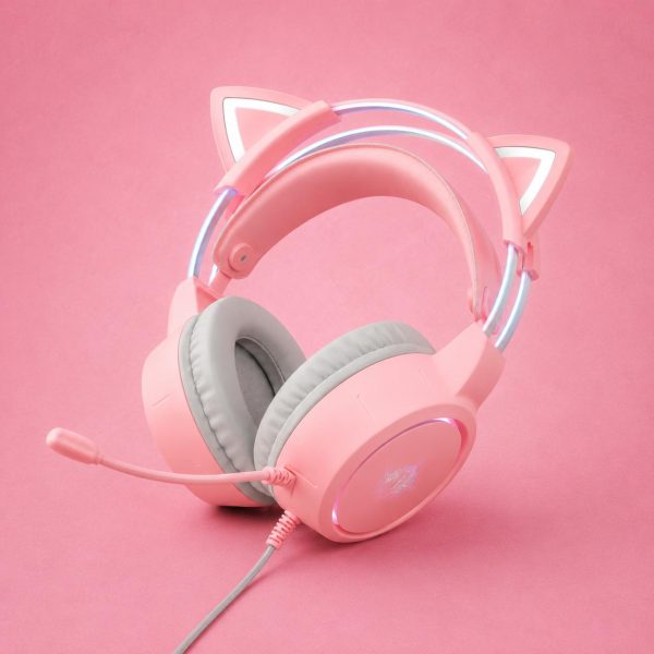 Pink Cat Ear Gaming Headset