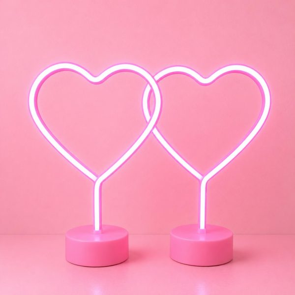 Romantic Heart Neon Lamp (2 PCS)