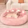 Paw-Shaped Plush Pet Bed - Image 2