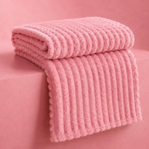 Luxury Striped Flannel Throw Blanket