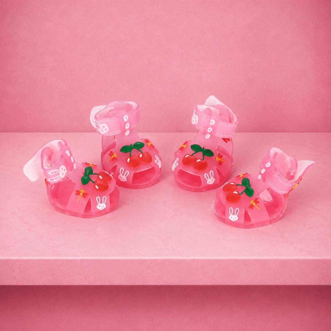 Cherry Pet Jelly Sandals