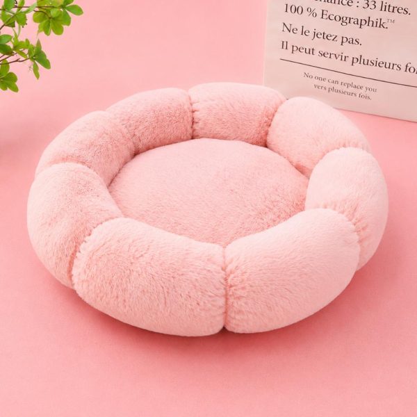 Flower Plush Pet Bed