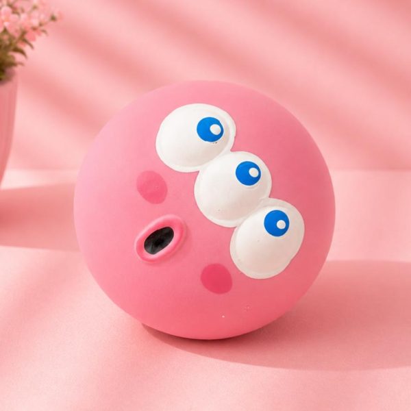 Funny Face Squeaky Dog Balls