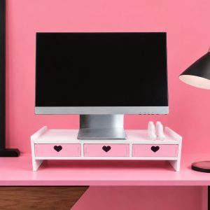 Monitor Stand with Storage Drawers