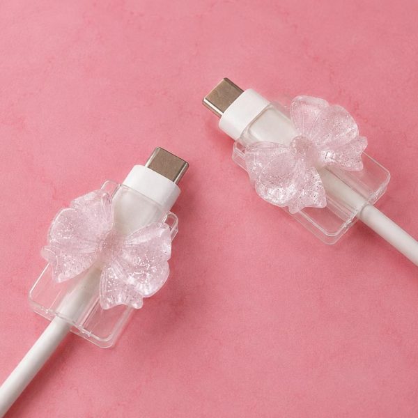 Pink Bow Cable Protectors (2-Pack)